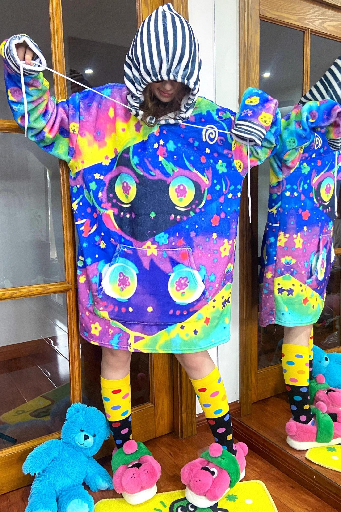 Colorful Cartoon Hooded Jacket