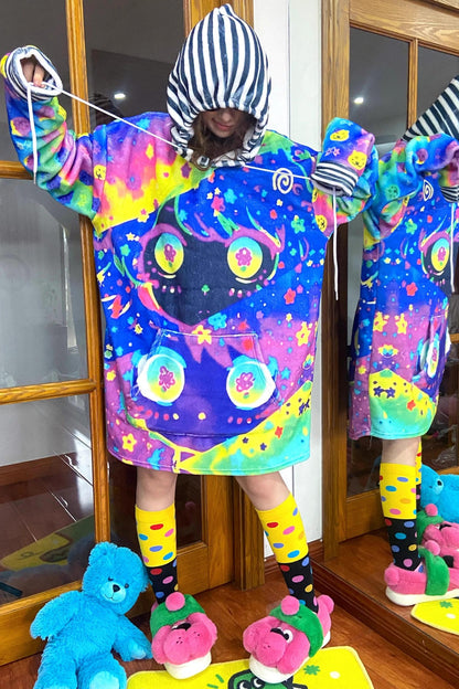 Colorful Cartoon Hooded Jacket