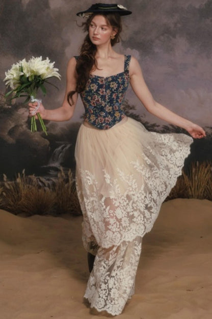 Azure Floral Vest Set-Up