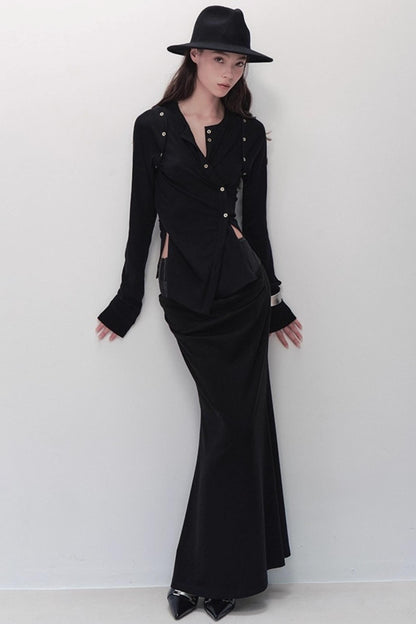 Detachable Round Neck Knitted Cardigan