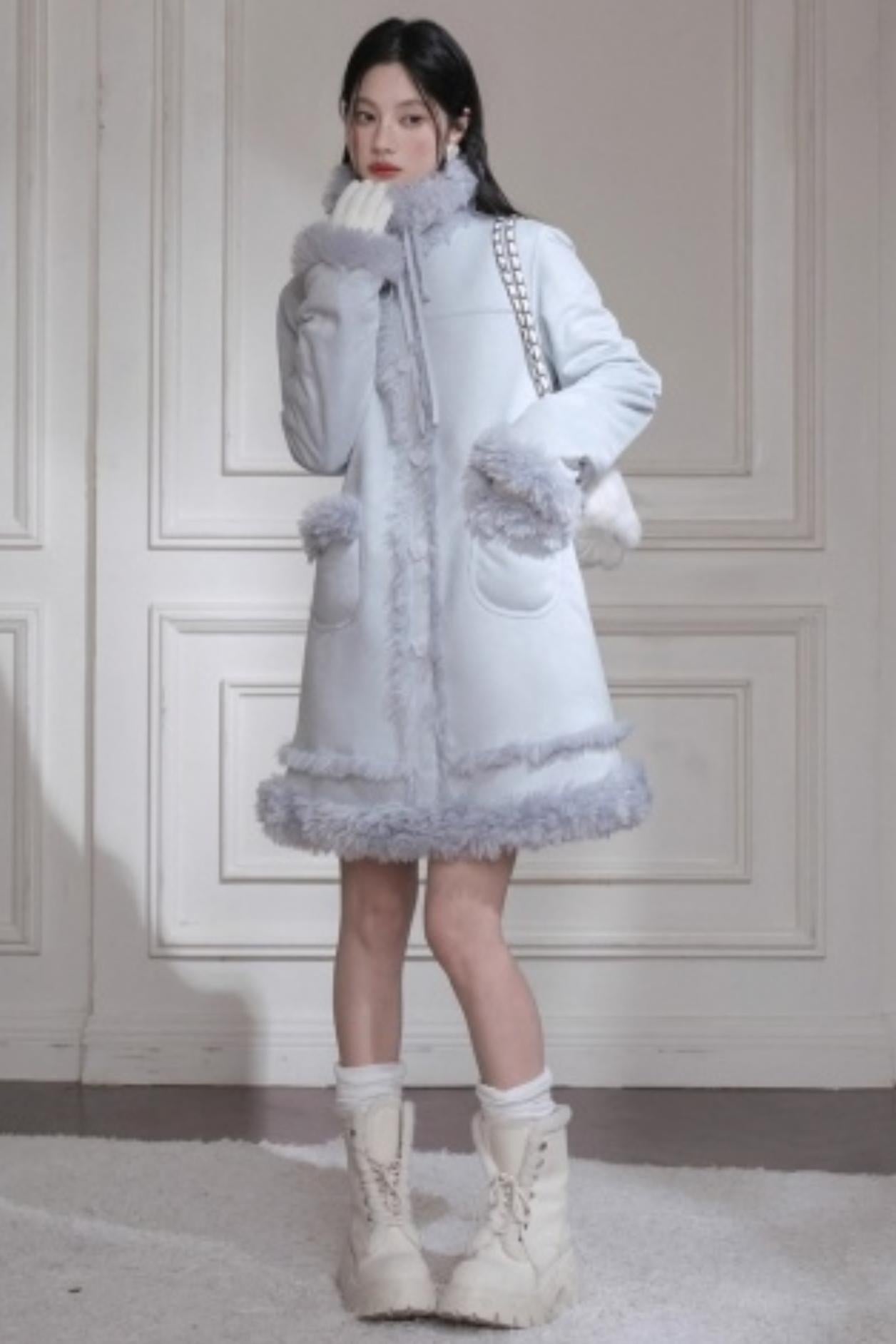 Misty Suede Fur Coat