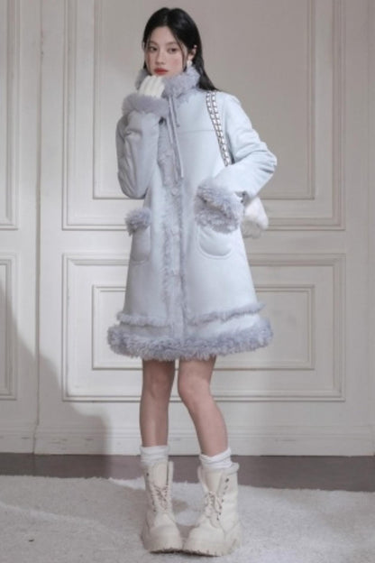 Misty Suede Fur Coat