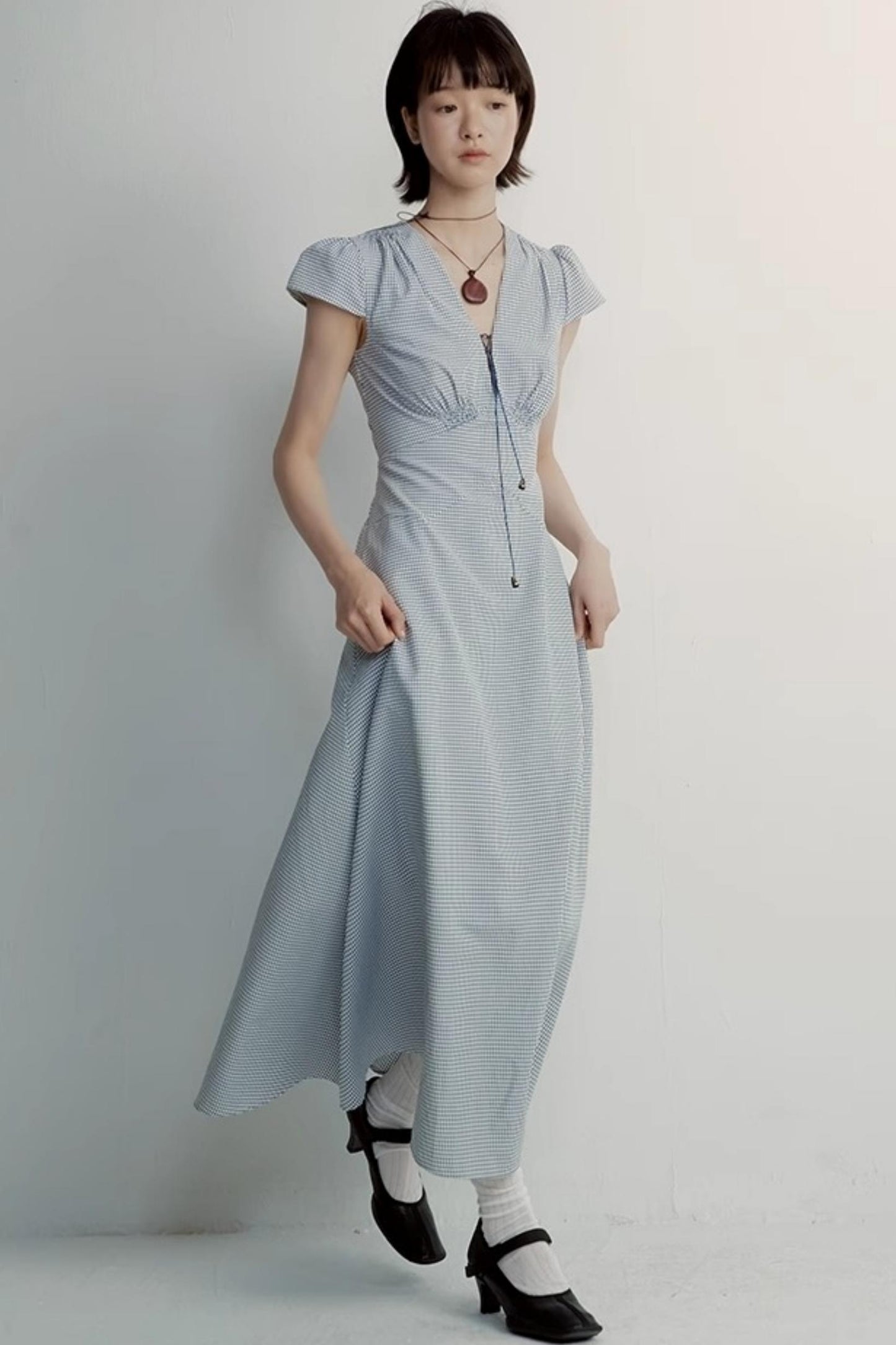 Chic Cotton V-Neck Dress