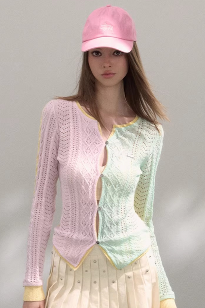 Figurbetonter Pullover mit Kontrastnaht