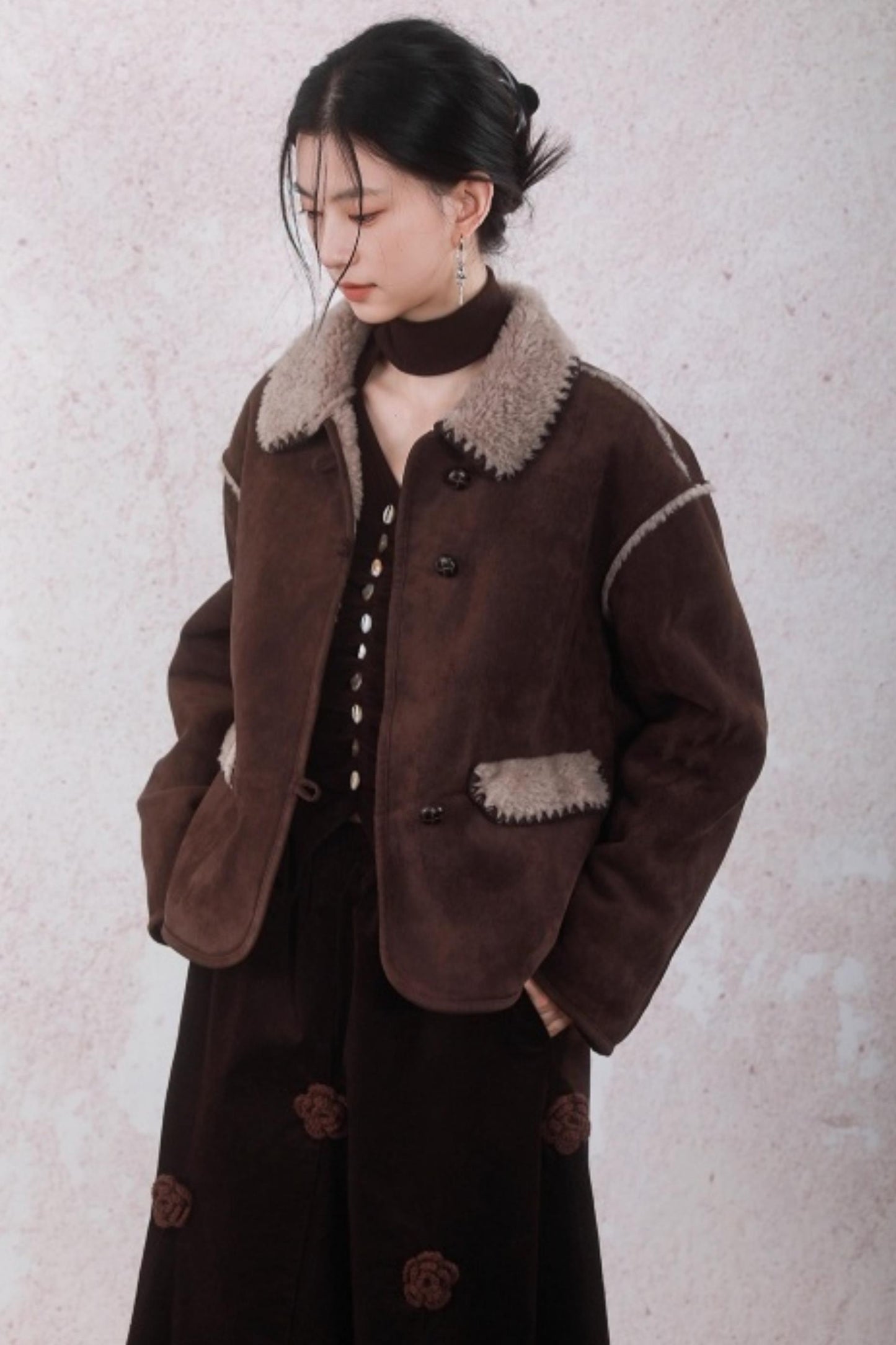 Brown Berry Plush Jacket