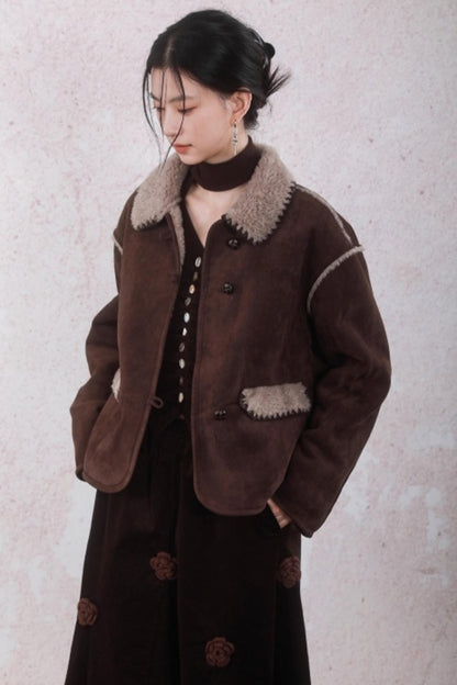 Brown Berry Plush Jacket