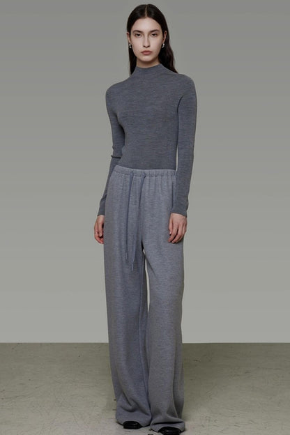 Drawstring Wide-Leg Pants