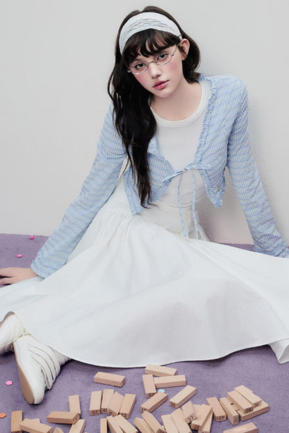 Lace Drawstring Cardigan