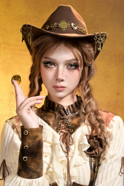 Steampunk Vintage Cowboy Hat