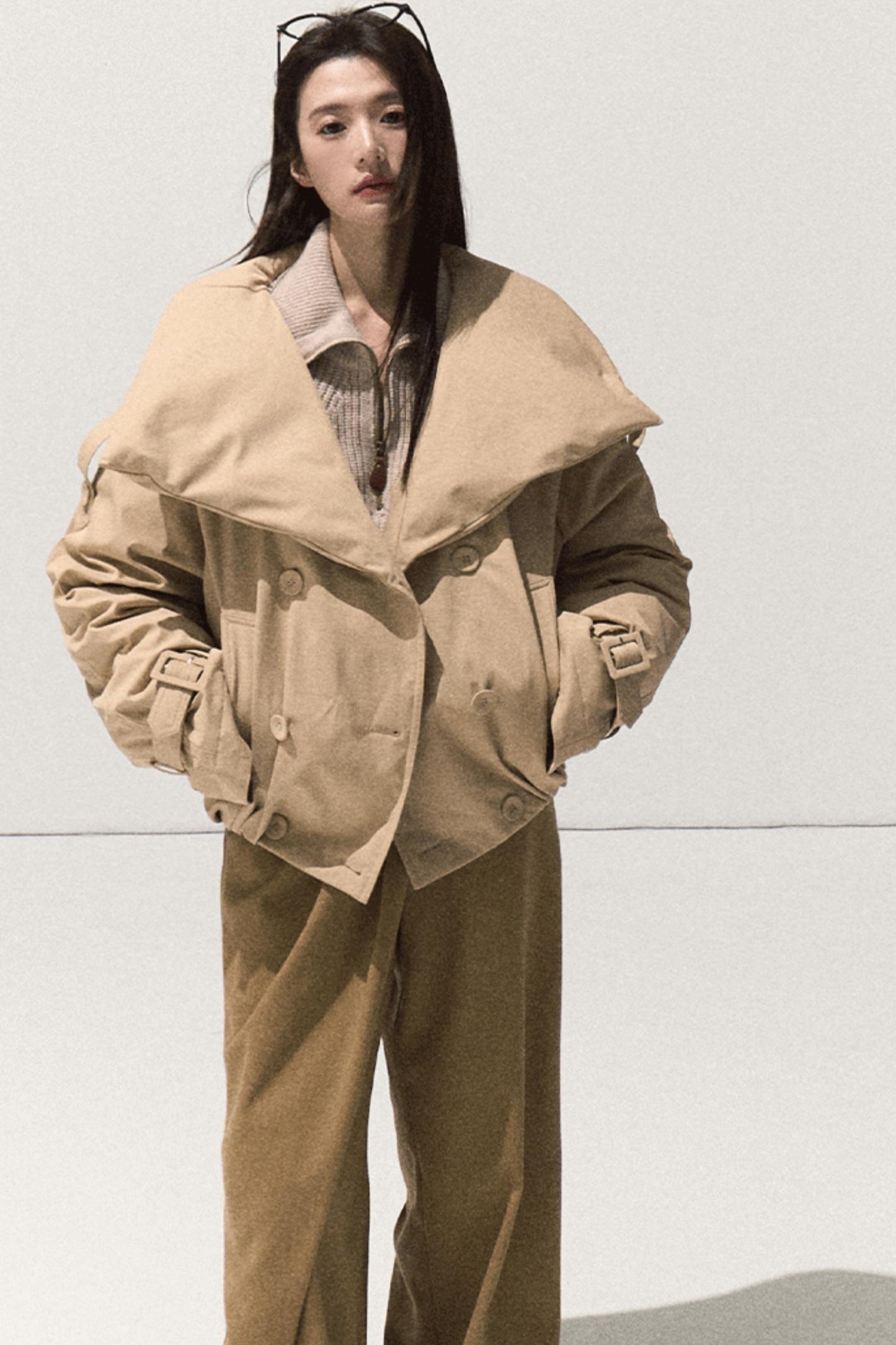 Three-Dimensional Pleated Pants