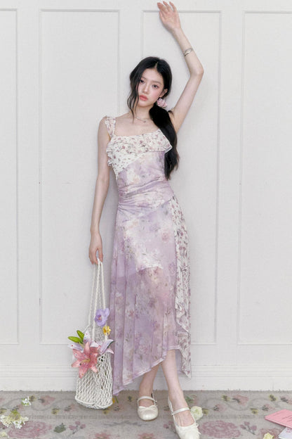 Wisteria Mesh Slip Dress