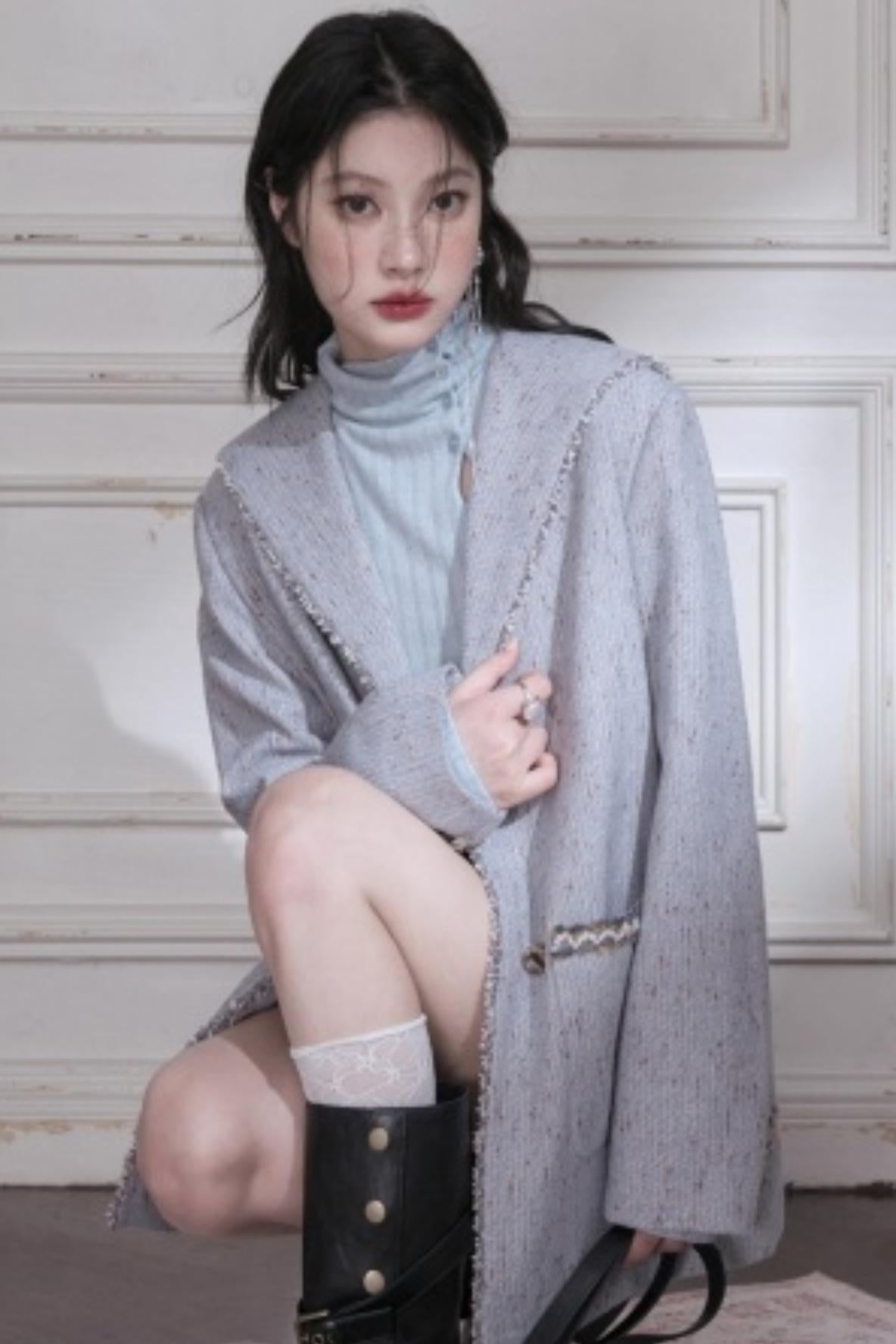 Silhouette Wool Tweed Short Coat