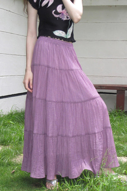 Whisper Purple Stretch Top With Purple Skirt Set-Up