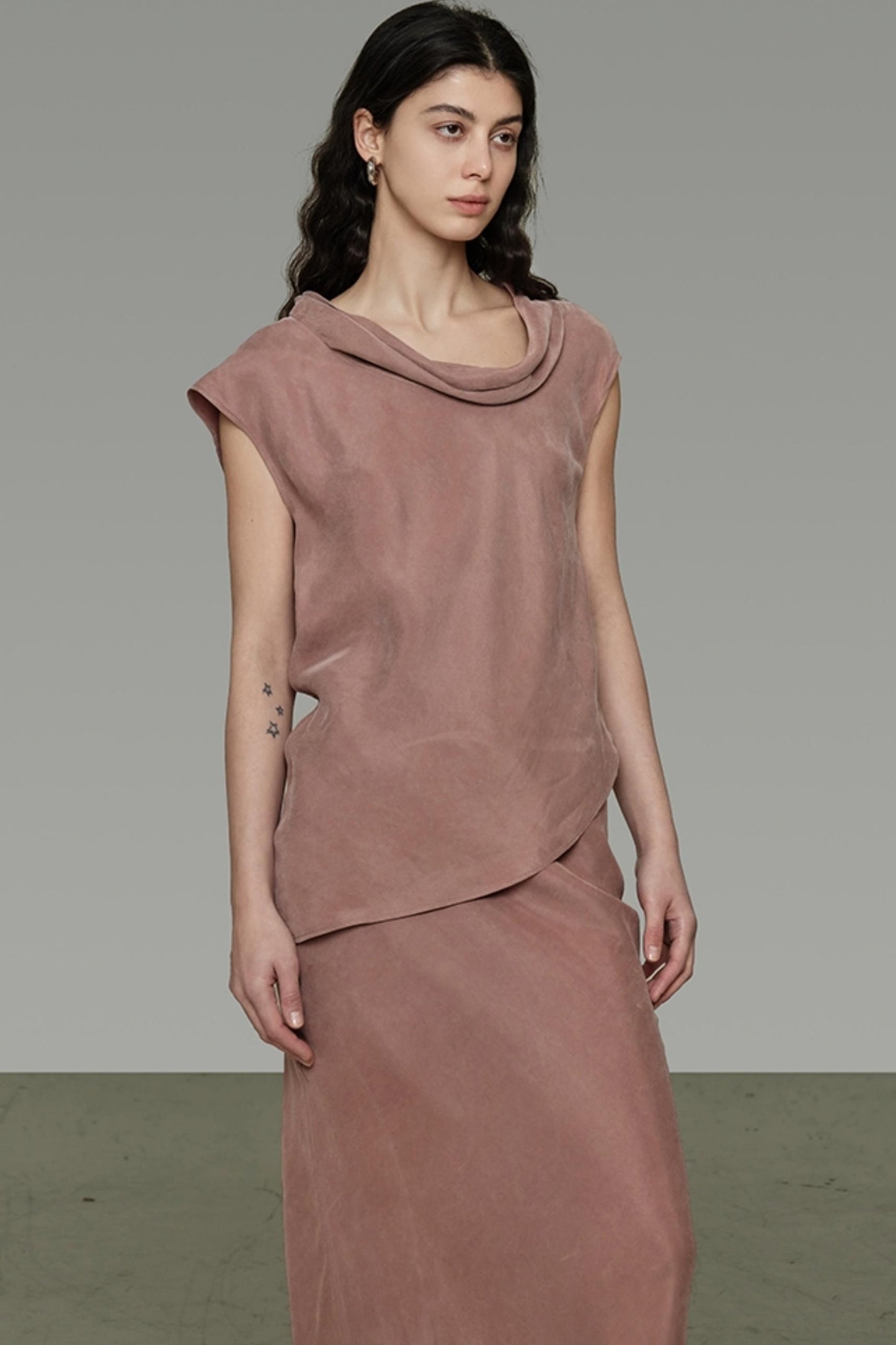 Chic Draped Bustier Skirt