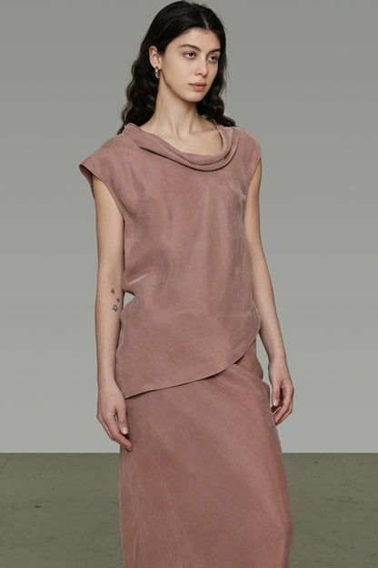 Chic Draped Bustier Skirt