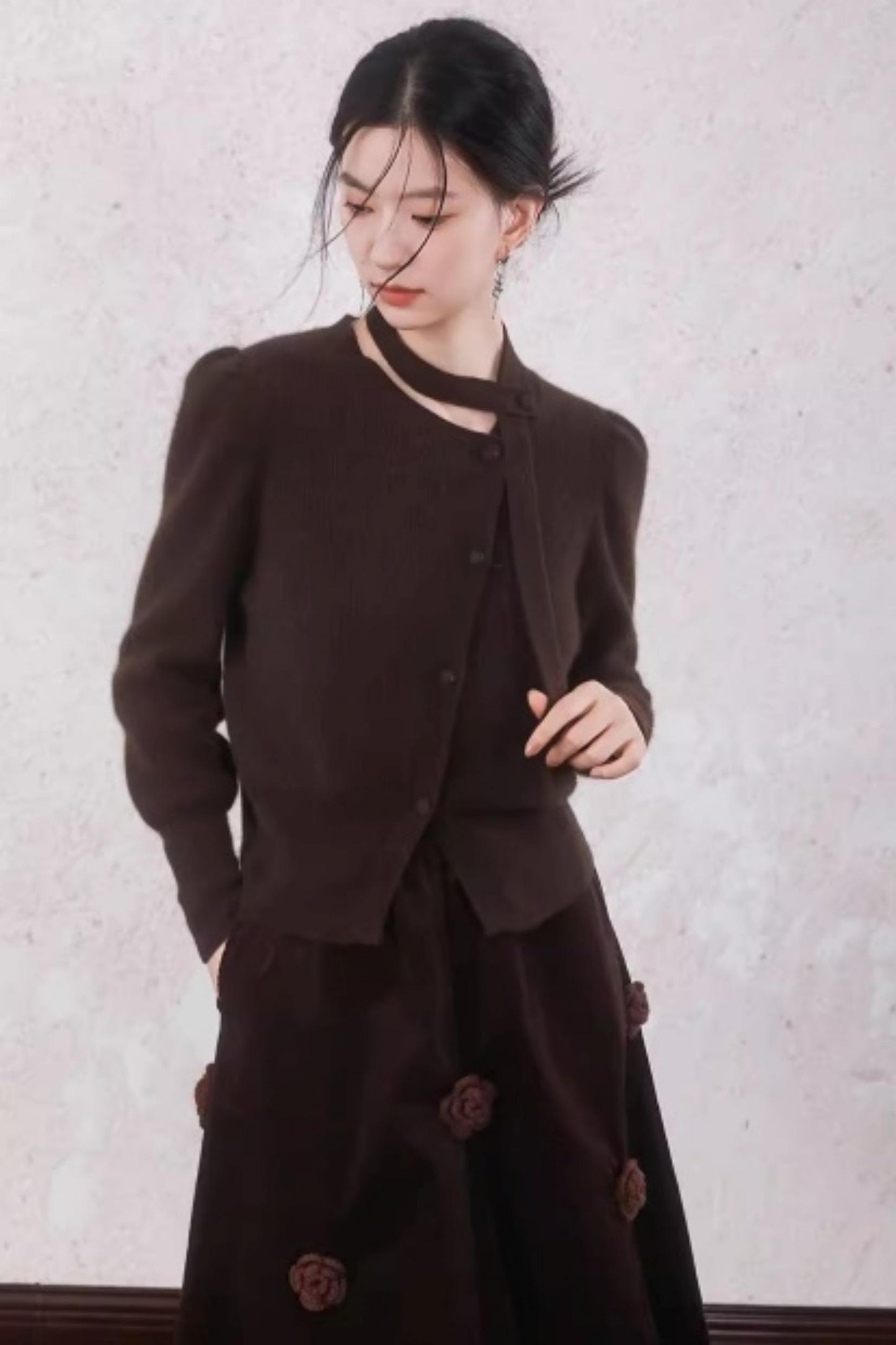 Asymmetrical Ribbon Sweater