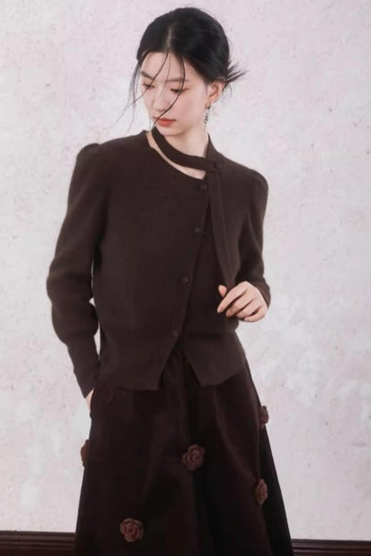 Asymmetrical Ribbon Sweater