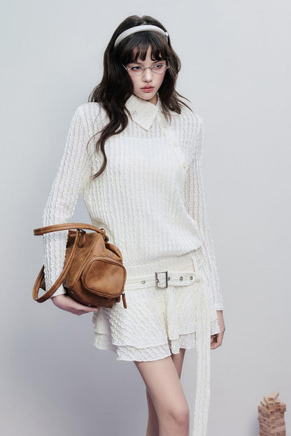 Hollow Lace Spring Halter Dress