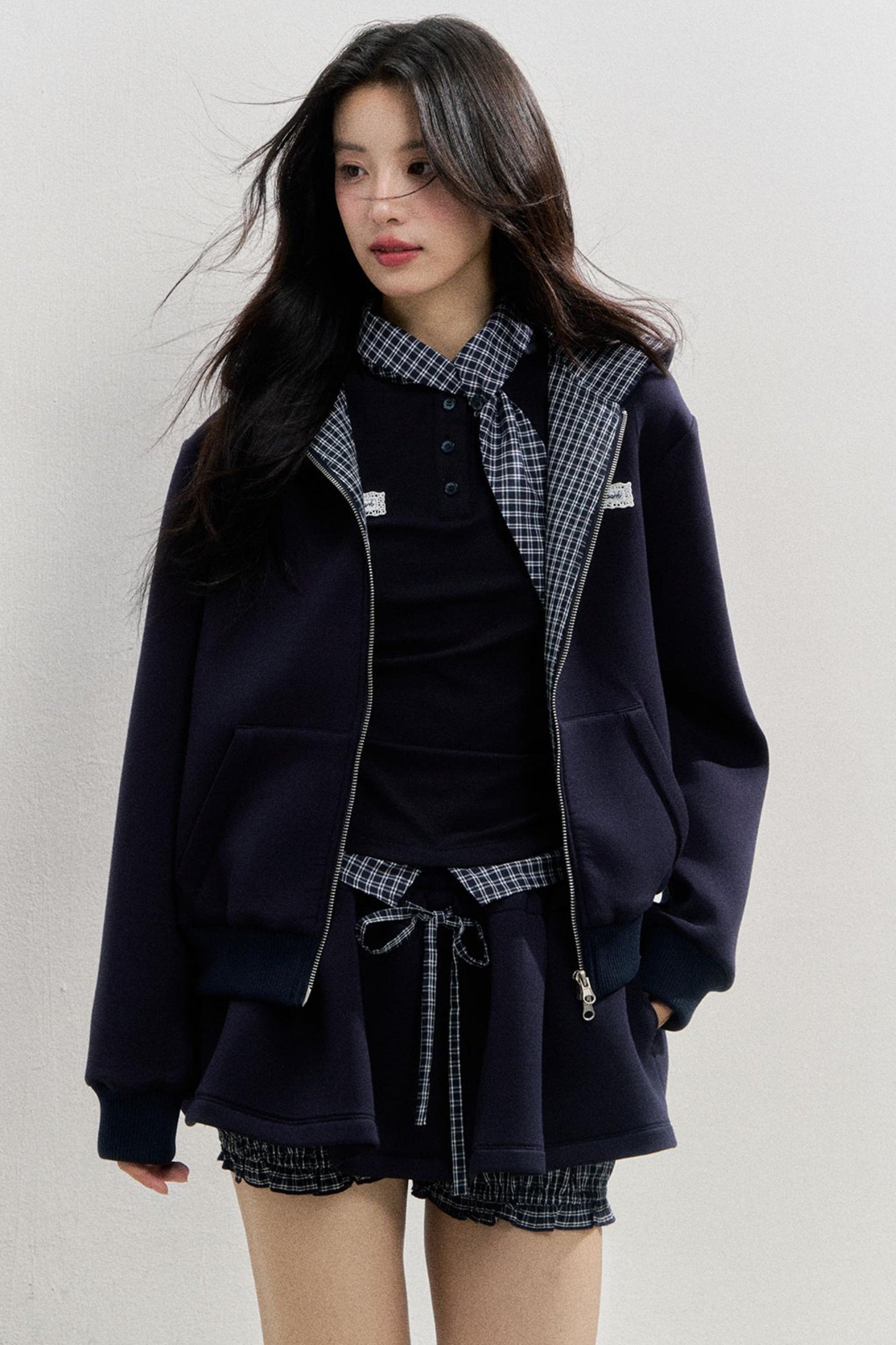 Comfort Bow Skirt Sweatshirt Set-Up