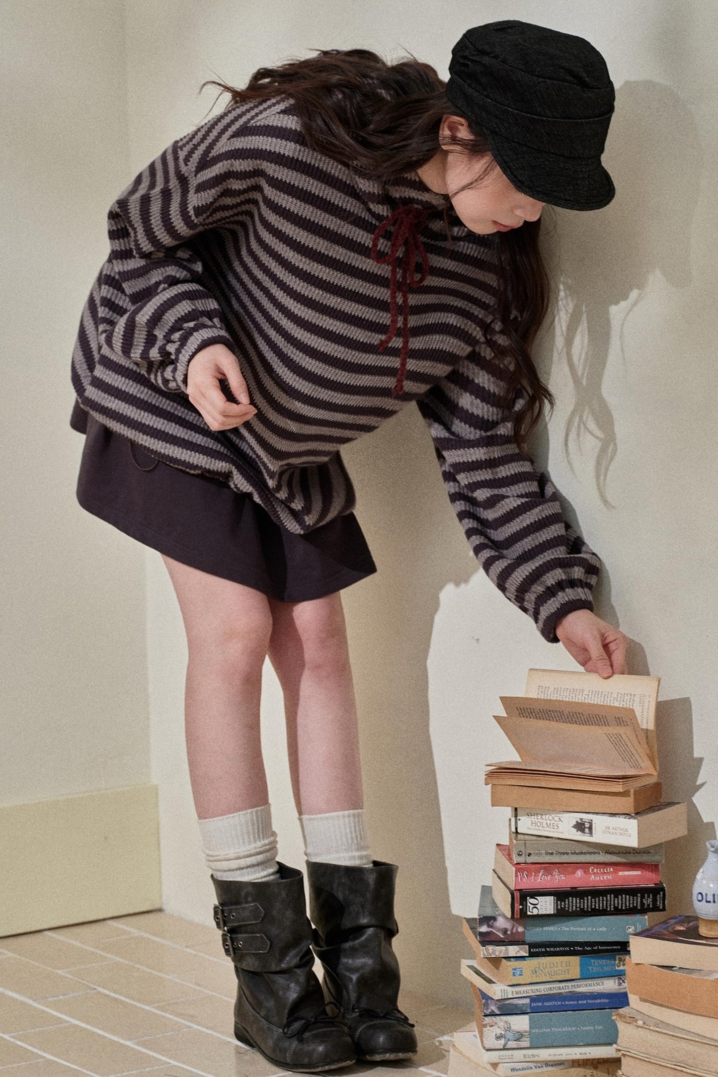 Artist-Created Striped Knit Dress