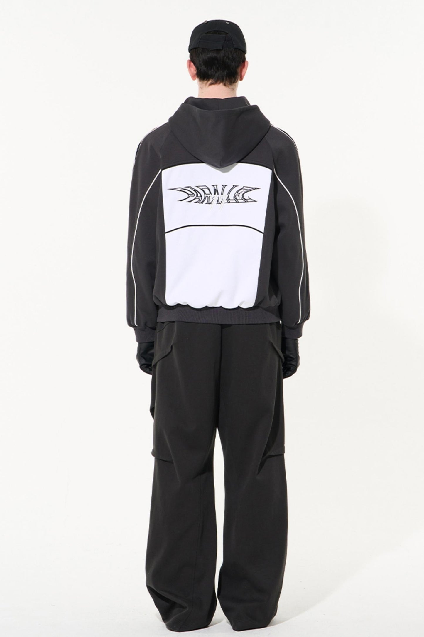 Color Block Biker Hoodie