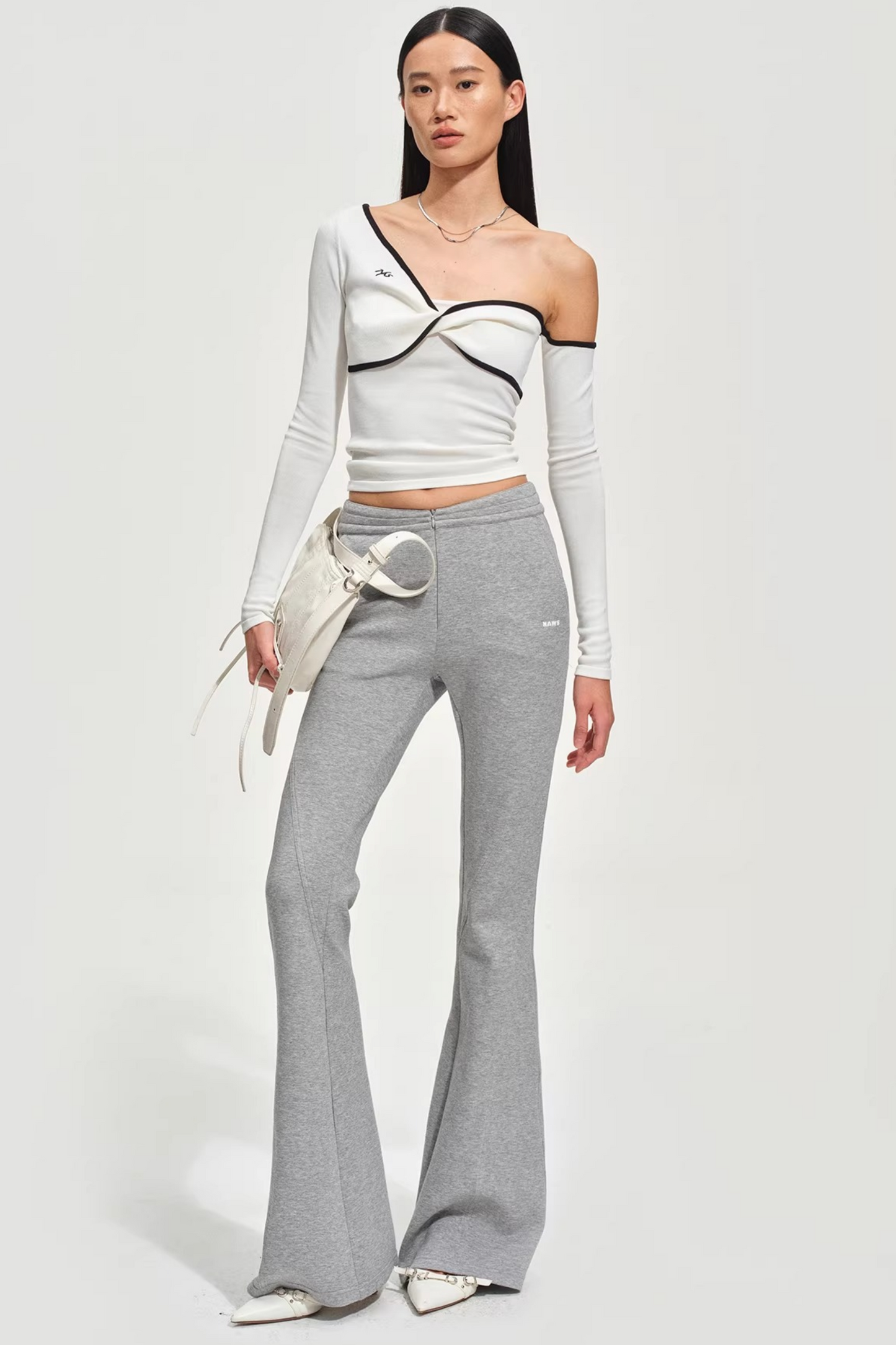 Sculpted Off-Shoulder Knit Top