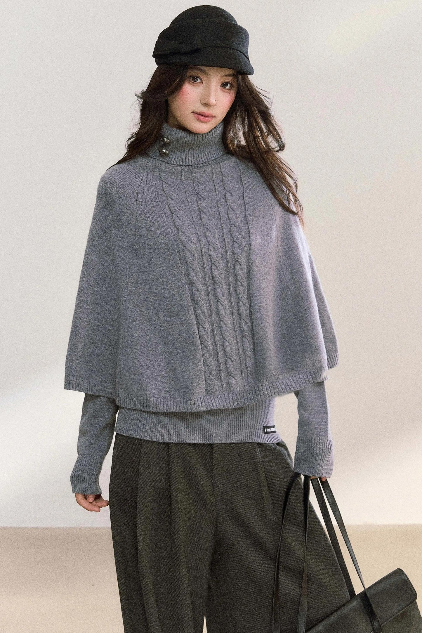 Twisted Turtleneck Sweater