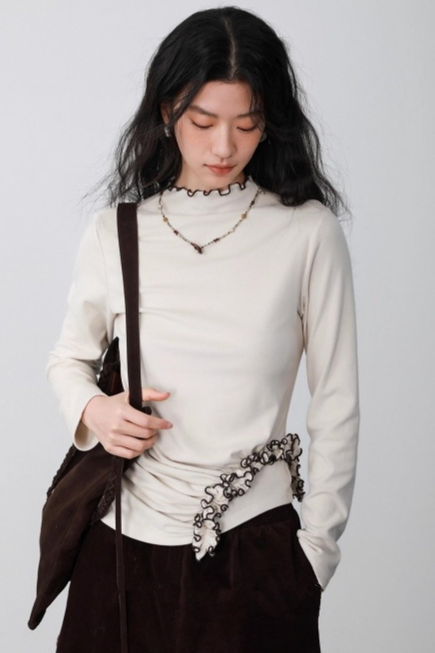 Mica White Ruffled Top