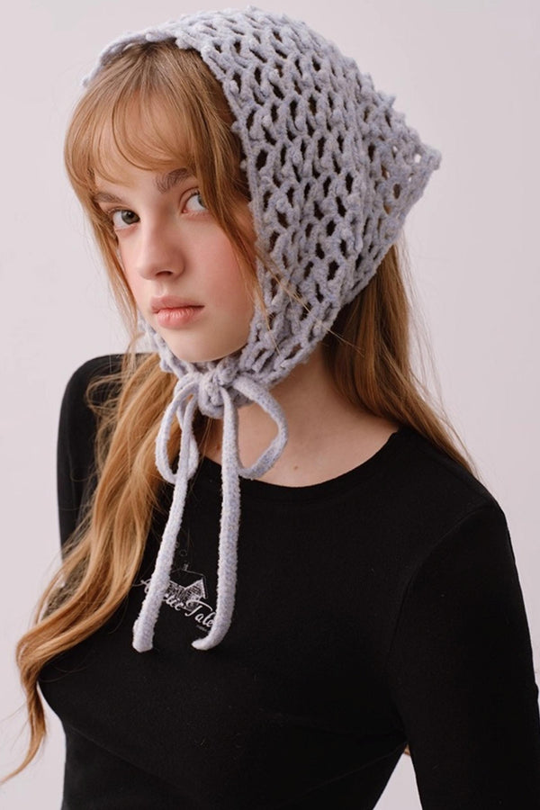 Hand-Crocheted Wool Blend Scarf