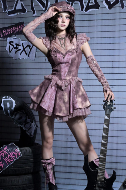 Butterfly Sequins Slip Dress Set-Up