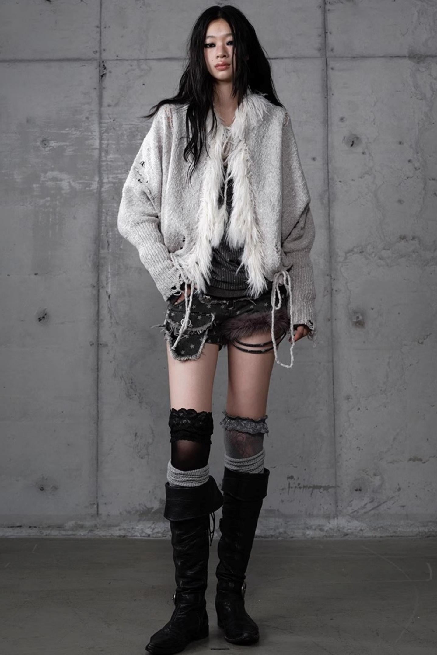 Lazy Vintage Hooded Sweater Coat