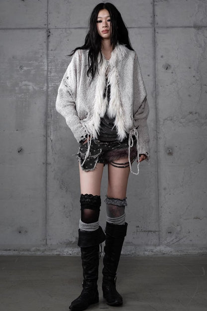 Lazy Vintage Hooded Sweater Coat