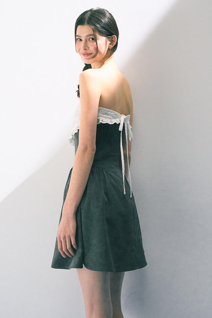 Textured Lace Panel Dress