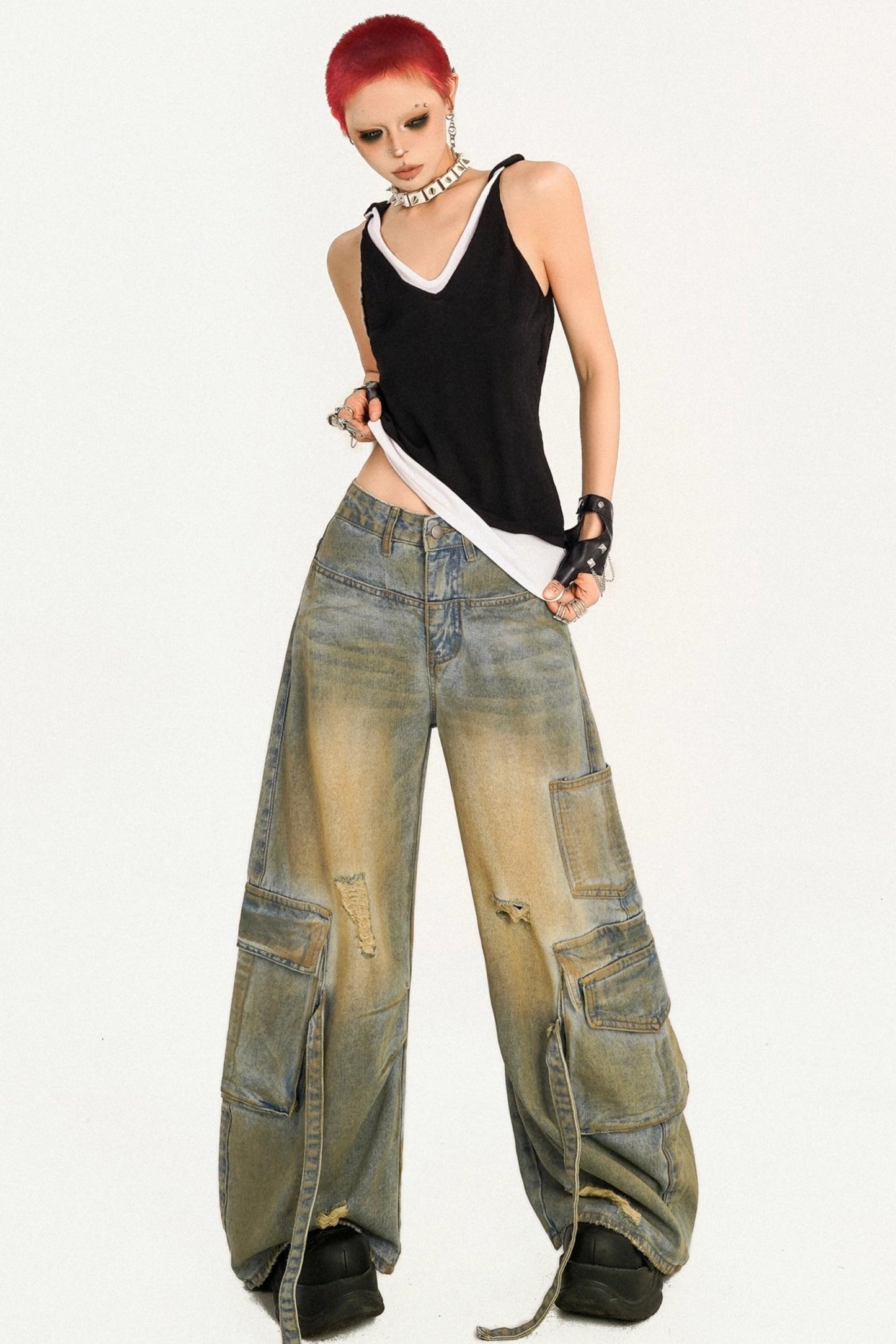 Wandering Retro Cargo Jeans