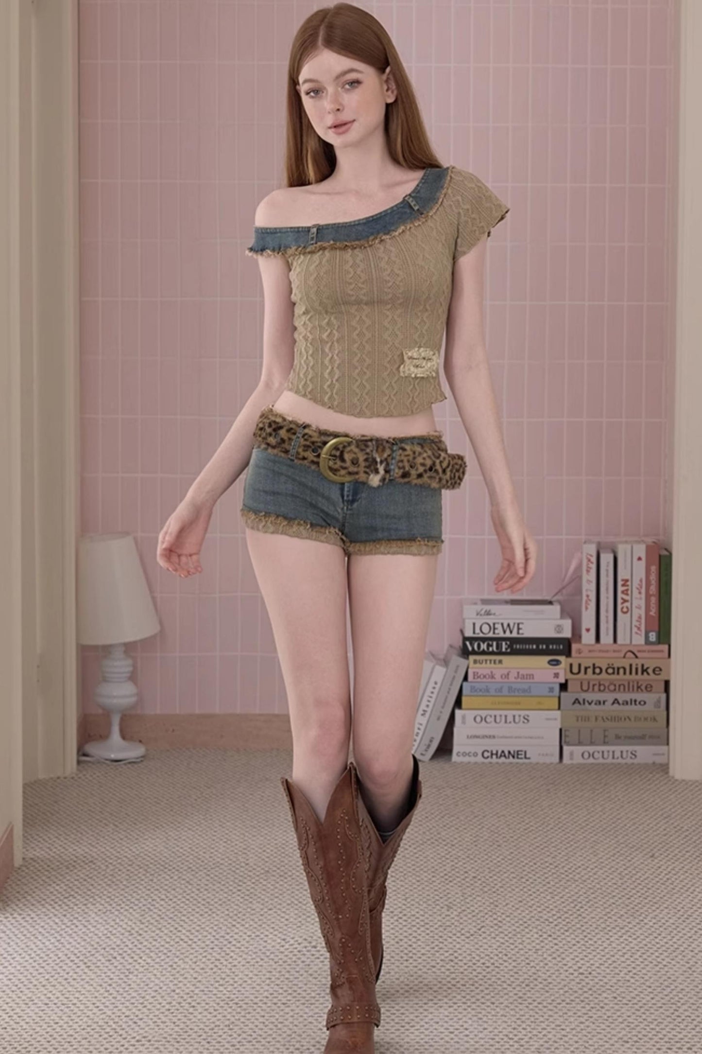 Distressed Denim Shorts