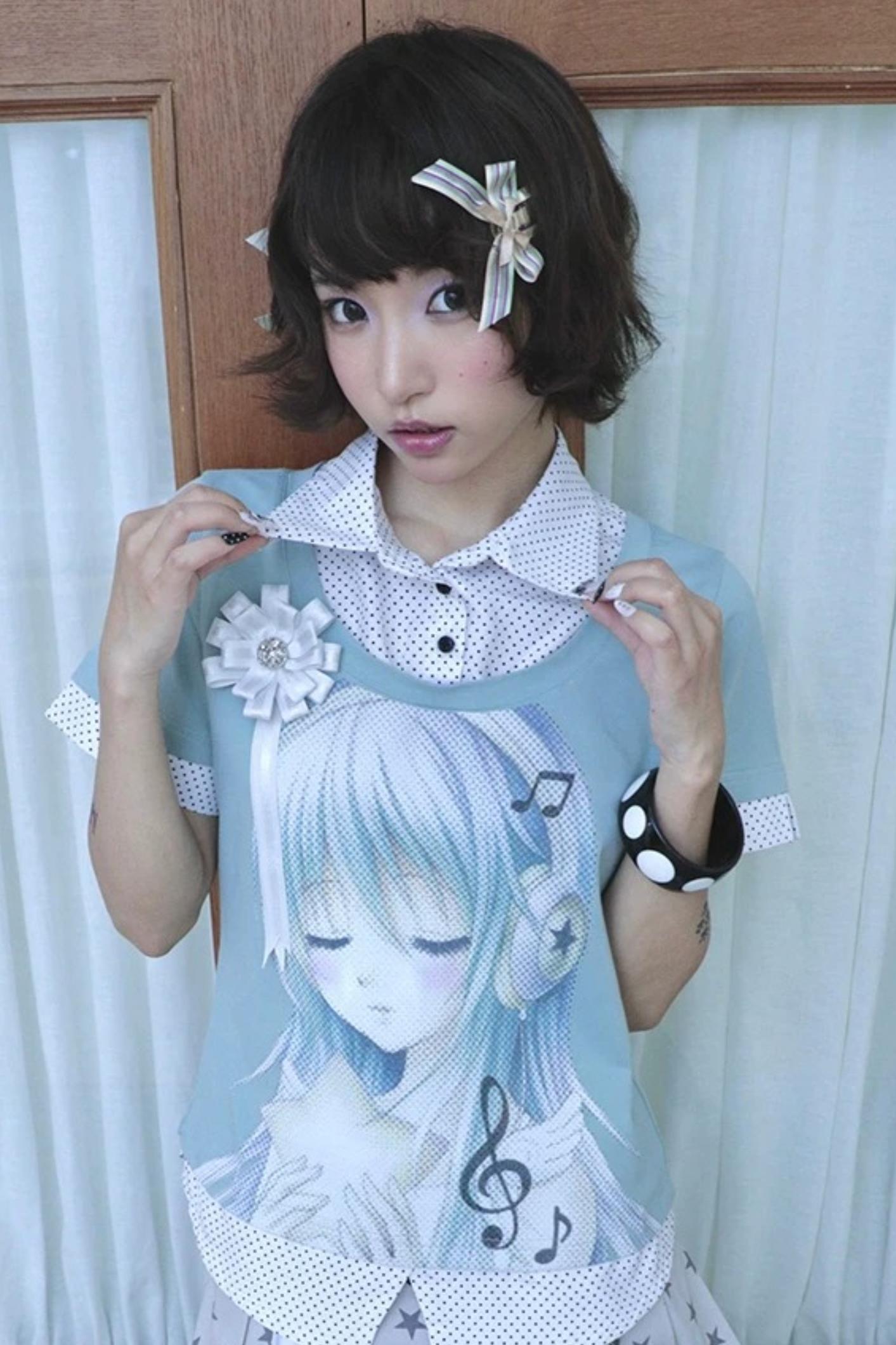 Y2K Polka Dot Fake Two-Piece Shirt