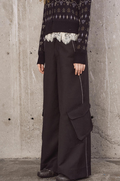 Relaxed Silhouette Split Pants