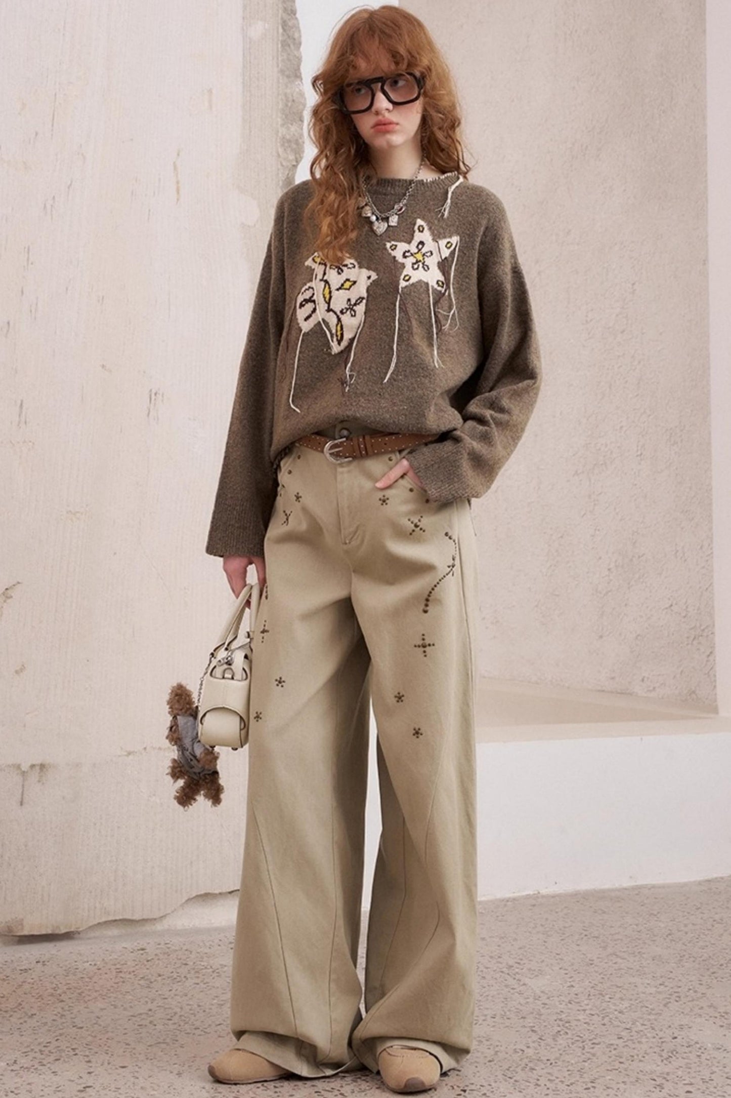 Diamond Straight Loose Wide Pants