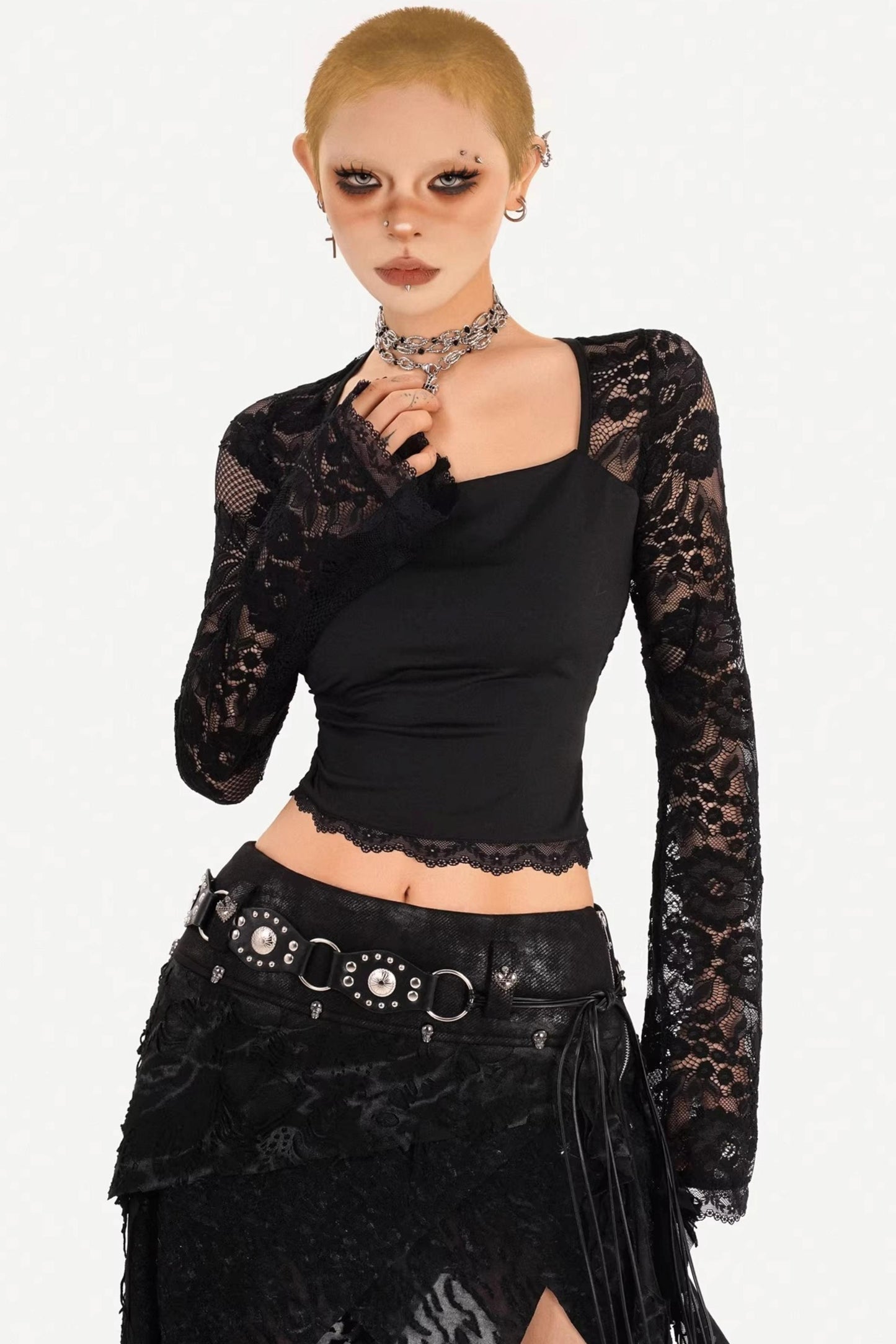 Lace Hollow Punk Top