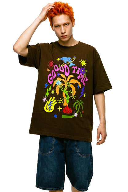 Retro-T-Shirt mit amerikanischem Graffiti