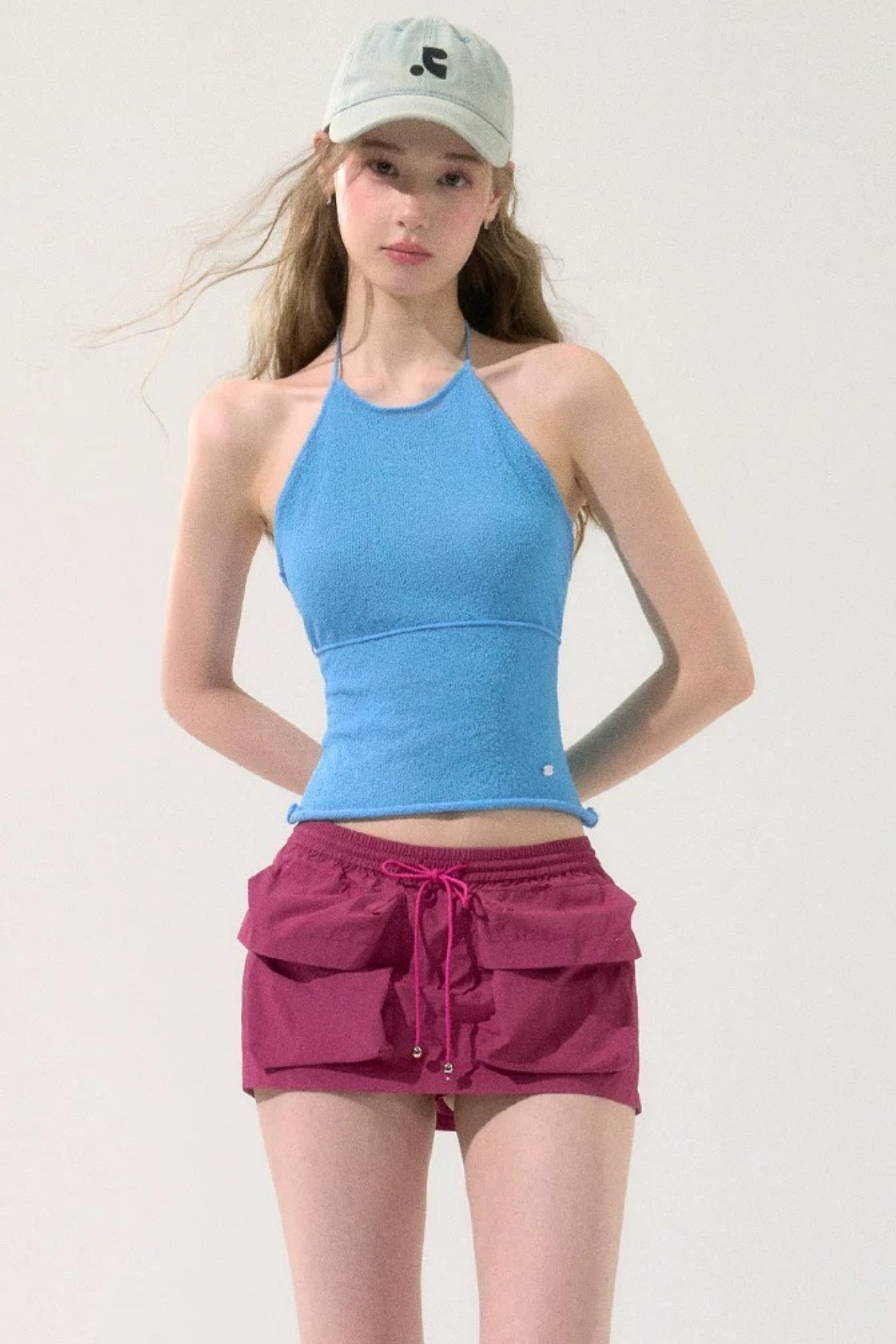 Spicy Backless Knitted Halter Vest