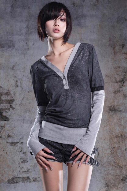 Original V-Neck Knitted Top