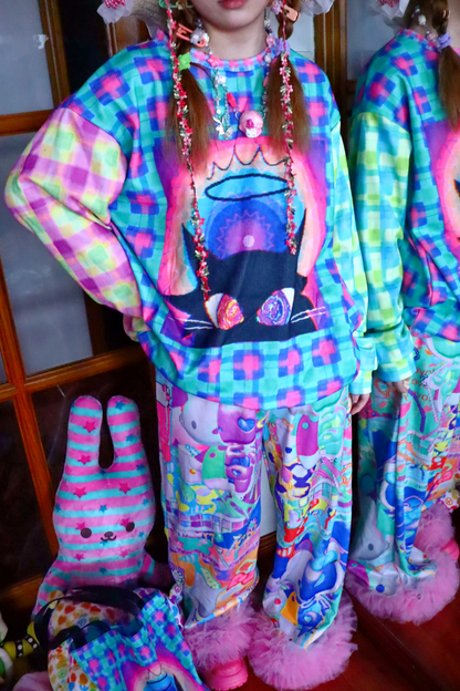 Soda Kitty Y2K Wide-Leg Pants