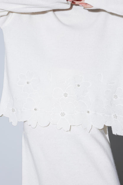 Wool Flower Embroidery Skirt Set-Up