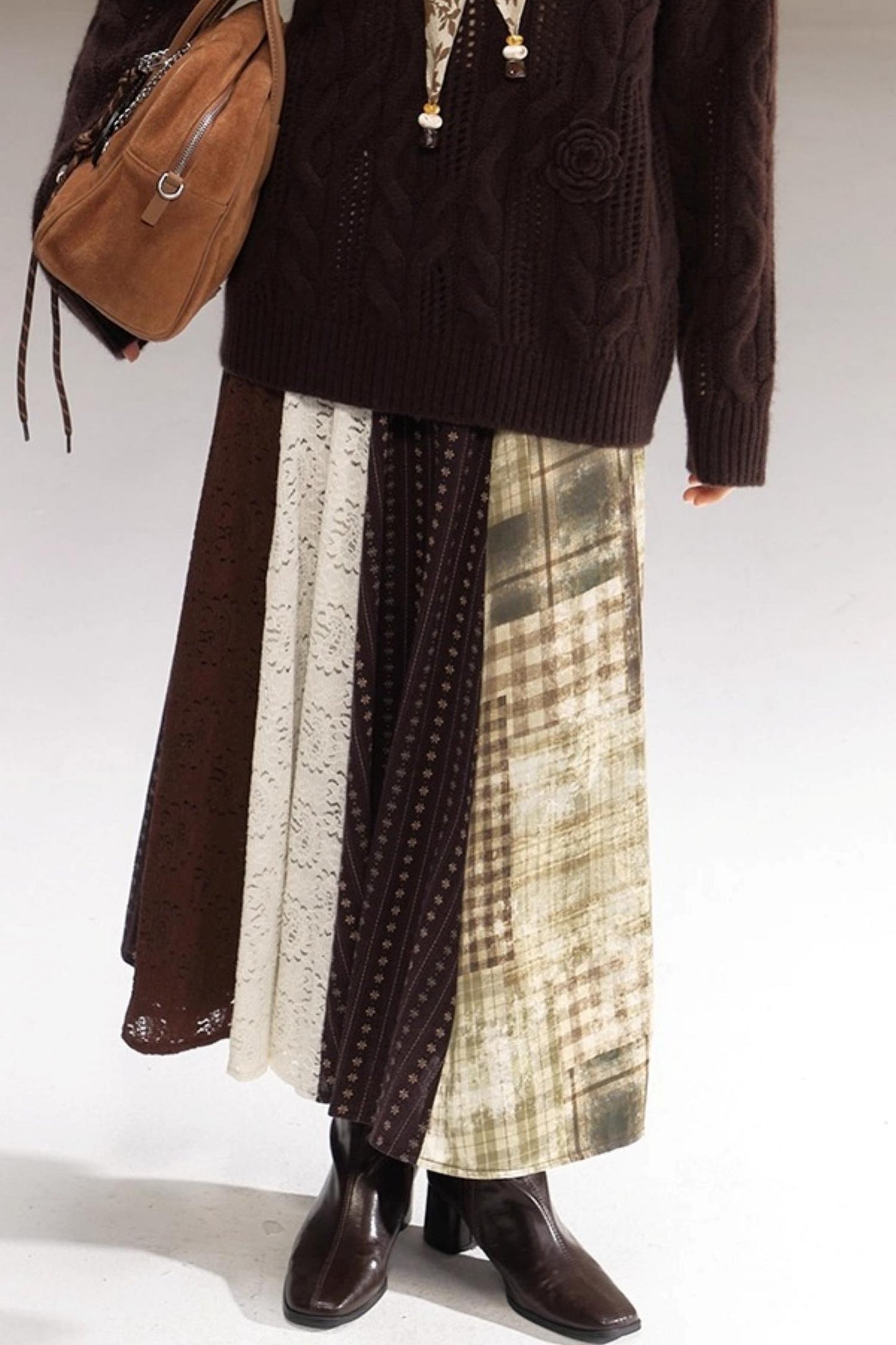 Poetry in the Mist Plaid Skirt