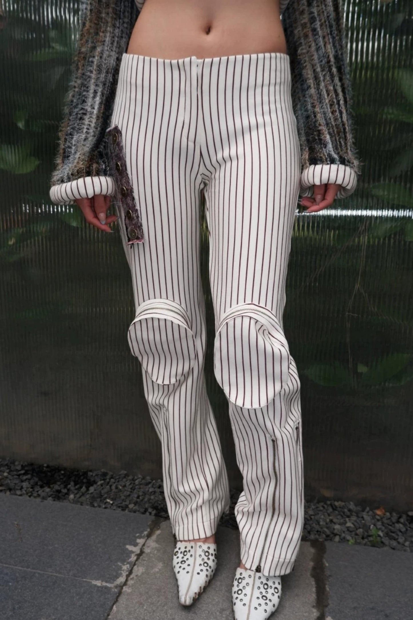 Modern Armor Striped Flared Pants