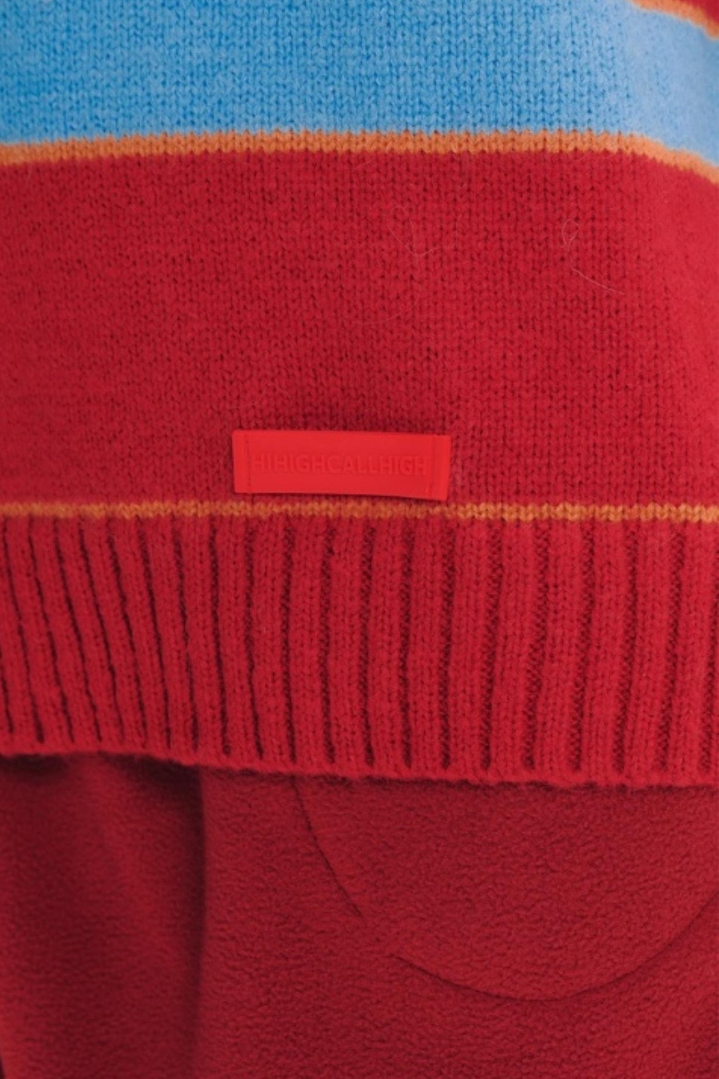 Color-Blocked Wool Striped Sweater