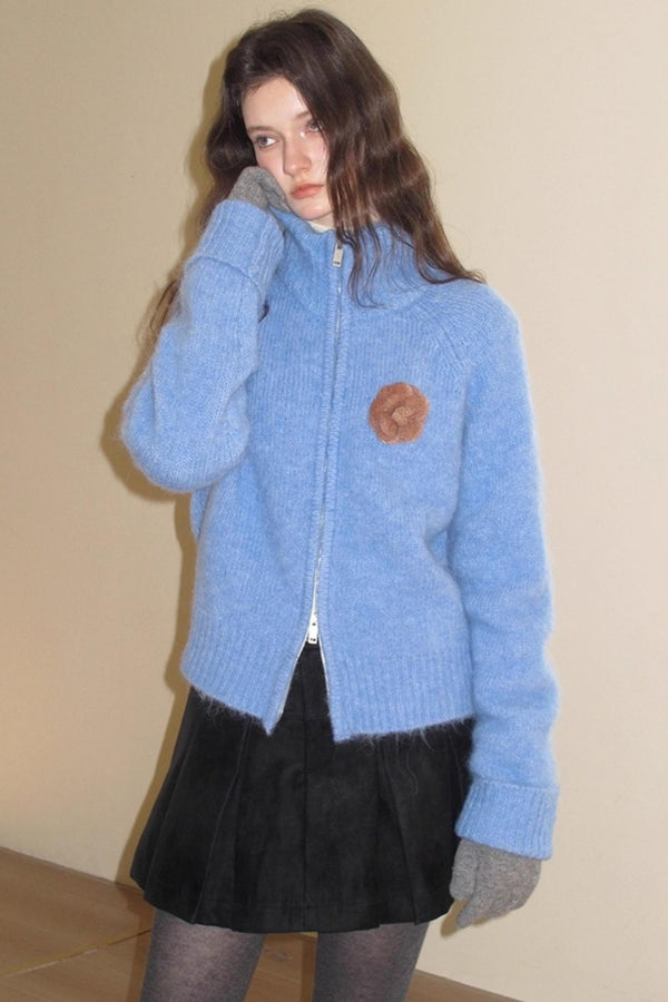 Alpaca 3D Flower Sweater