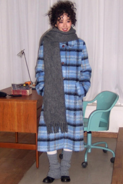 Plaid Woolen Love Letter Coat