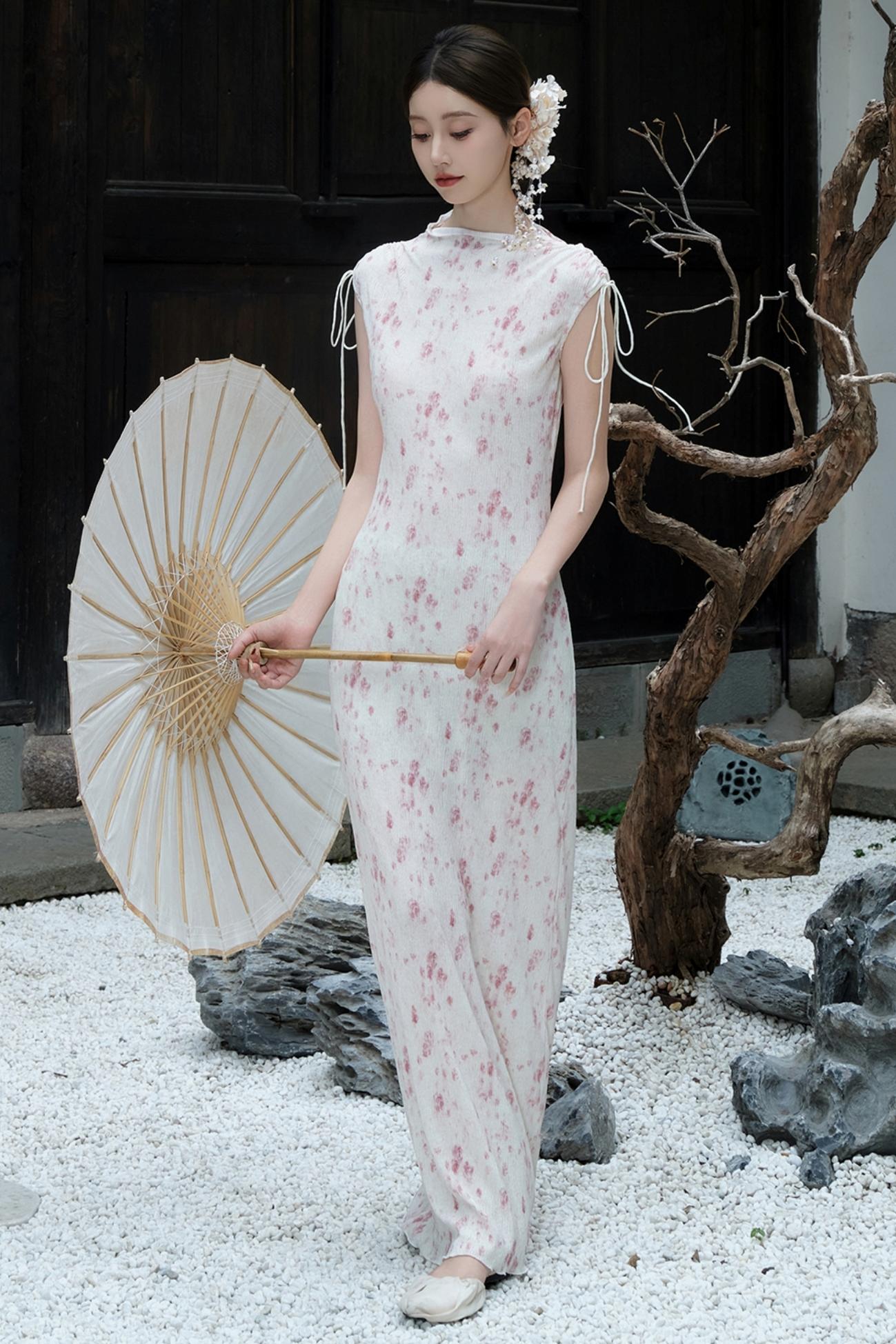 Vintage Plum Blossom Dress